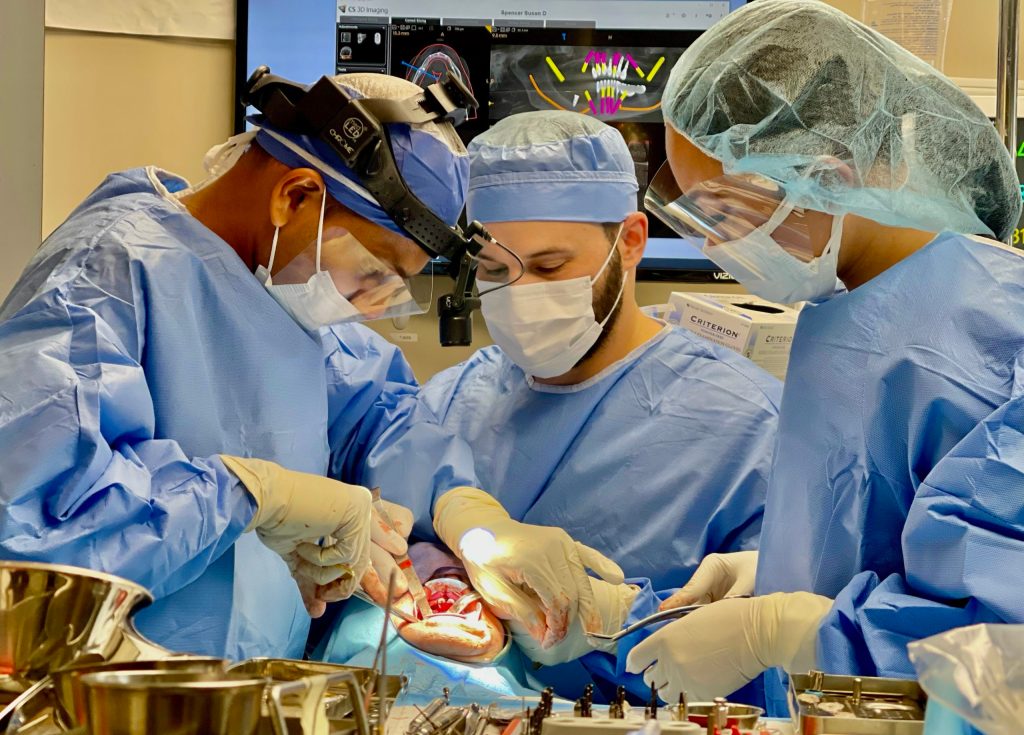 Dr. Chandran performing Surgery